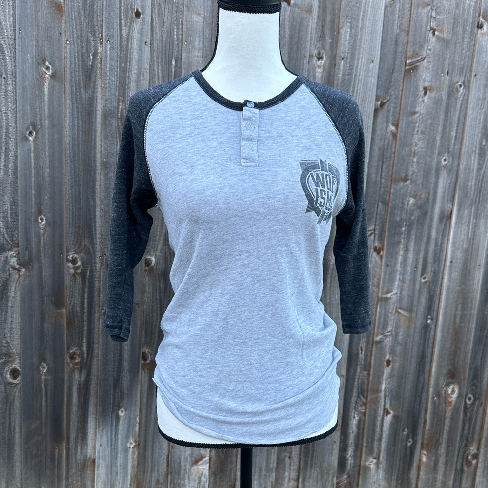 Alternative Gray and Charcoal Raglan Tee